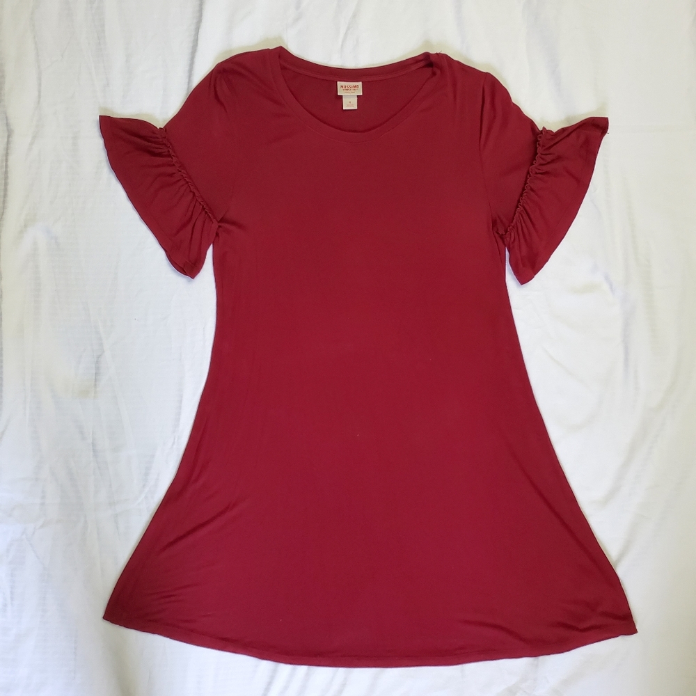 Mossimo | T-Shirt Dress w/ Ruffly Sleeves